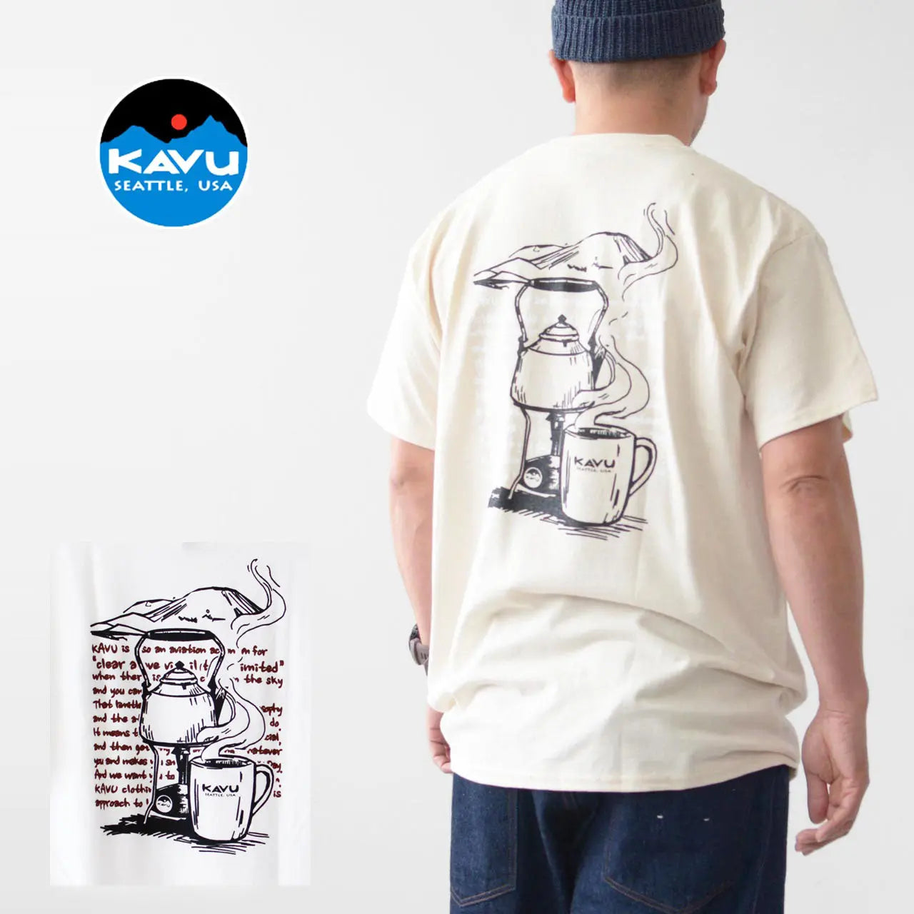 KAVU Coffee Tee 咖啡圖案 T 恤 (S24日版) - 遠野倉庫 Yuenye Warehouse