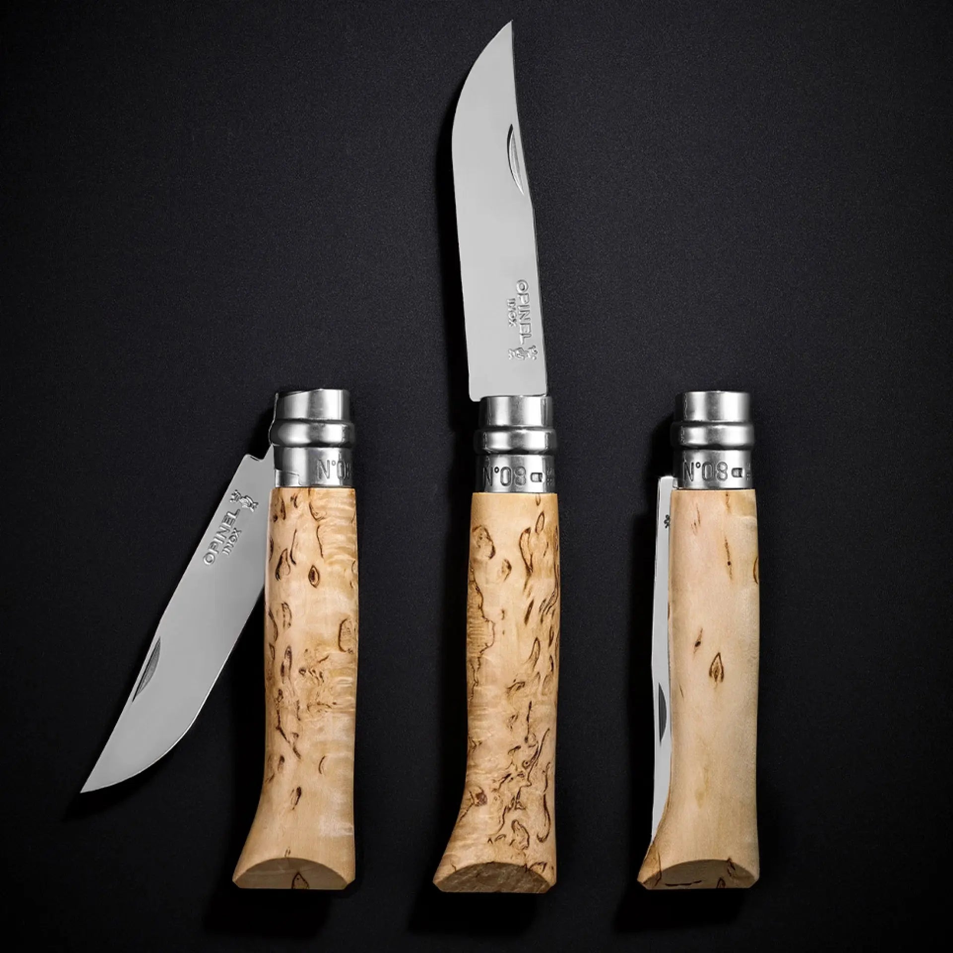 Opinel N08 Sampo 捲曲樺木尖頭摺刀 OP-002546 - 遠野倉庫 Yuenye Warehouse