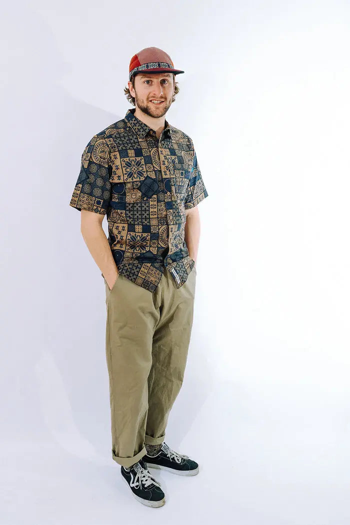 KAVU Festaruski Shirt 派對短袖襯衫 (S24) - Adventure Tile KAVU