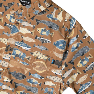 KAVU River Wrangler Shirt 休閒短袖襯衫(S24) - Fish Fill - 遠野倉庫 Yuenye Warehouse