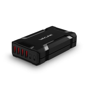 WavLink 六端口便攜快速60W充電座 (USB-C 3A Max x 2 + USB 2.4A Max x 4)