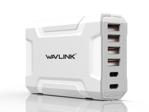 WavLink 六端口便攜快速60W充電座 (USB-C 3A Max x 2 + USB 2.4A Max x 4) - 遠野倉庫 Yuenye Warehouse