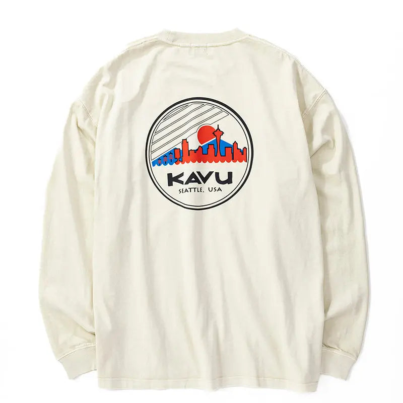 KAVU City Logo LS Tee 城市標誌長袖T恤 (S24日版) - 遠野倉庫 Yuenye Warehouse