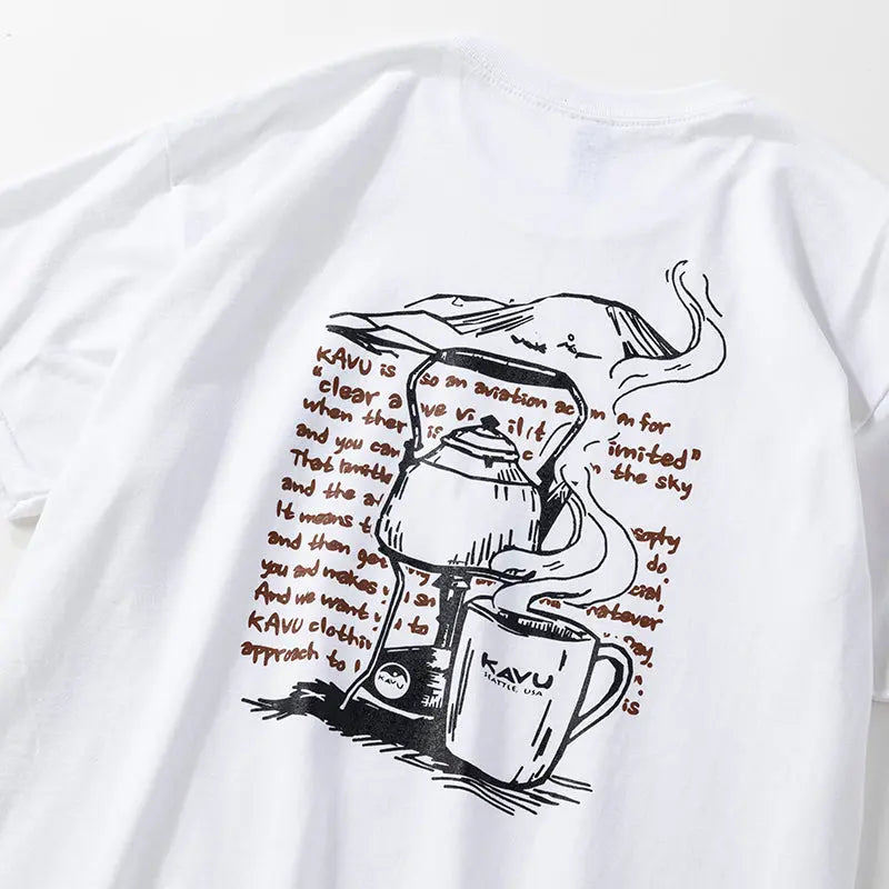 KAVU Coffee Tee 咖啡圖案 T 恤 (S24日版) - 遠野倉庫 Yuenye Warehouse