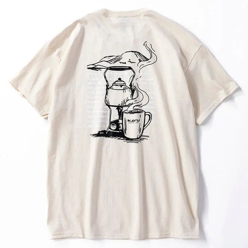 KAVU Coffee Tee 咖啡圖案 T 恤 (S24日版) - 遠野倉庫 Yuenye Warehouse