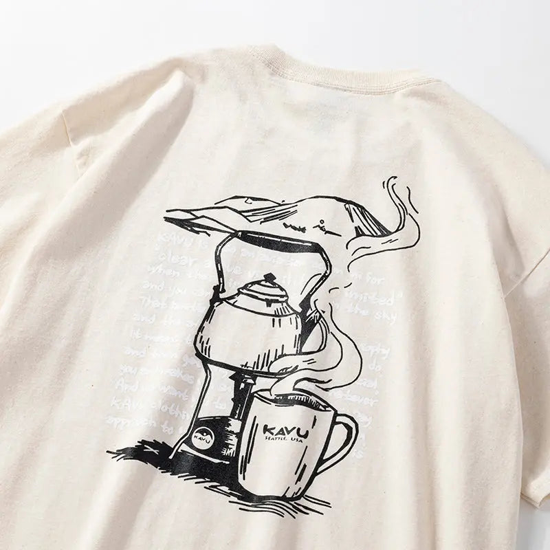 KAVU Coffee Tee 咖啡圖案 T 恤 (S24日版) - 遠野倉庫 Yuenye Warehouse