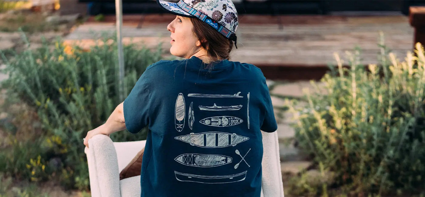 KAVU Paddle Out T-Shirt 休閒短袖圓領T恤(S24) - Agean - 遠野倉庫 Yuenye Warehouse
