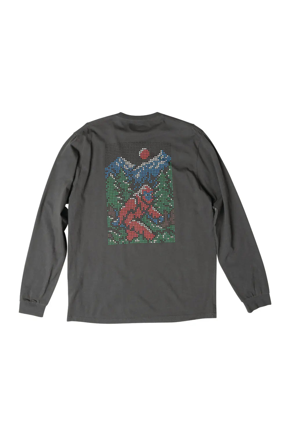 KAVU Sasquatch To Dot-Black Licorice 長袖圓領恤衫 - 大腳野人點陣 KAVU
