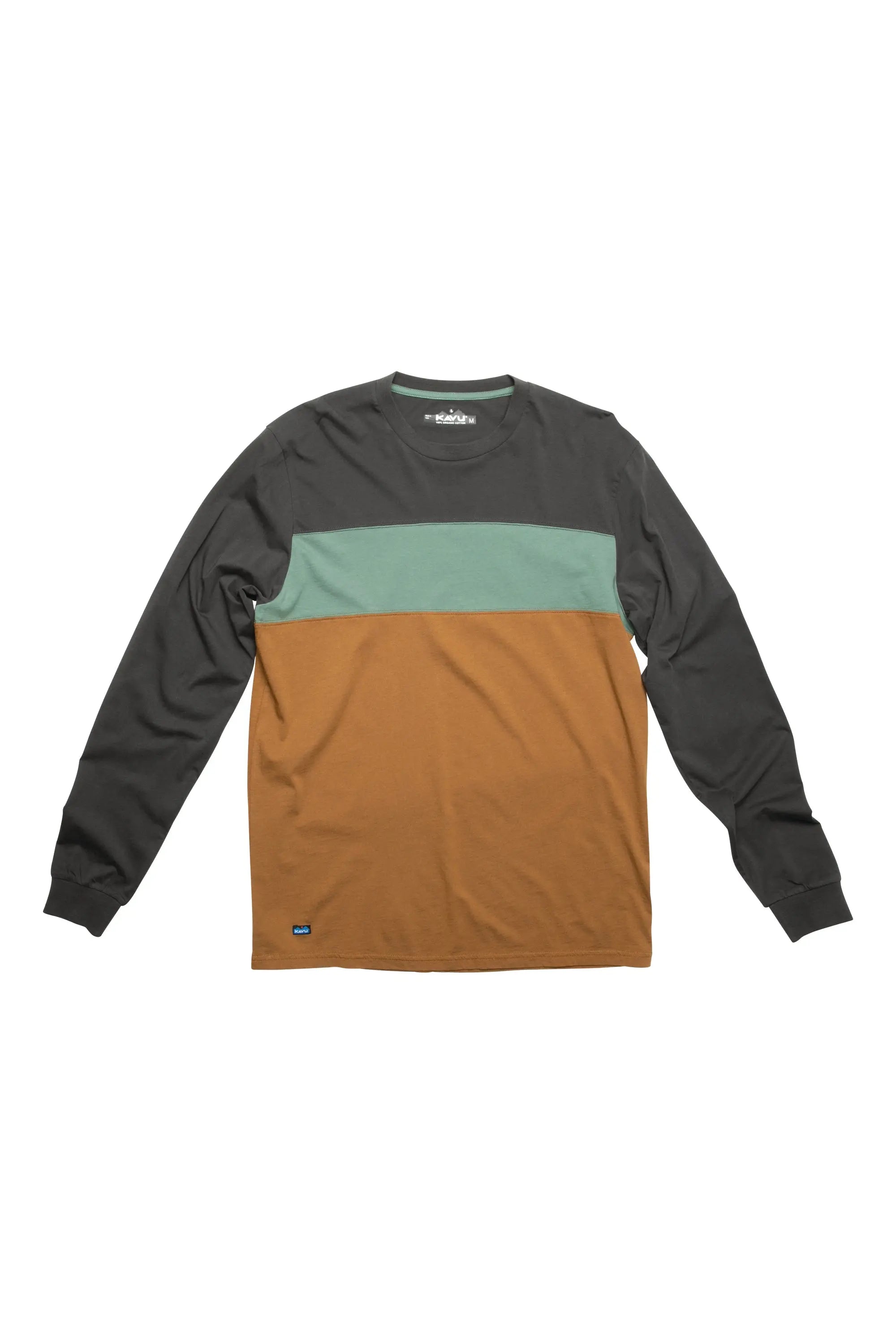 KAVU LS Untracked T-Night Spruce 長袖三色拼接恤衫 KAVU