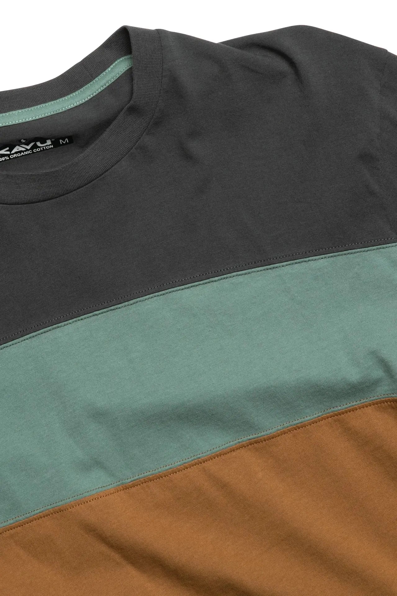 KAVU LS Untracked T-Night Spruce 長袖三色拼接恤衫 KAVU