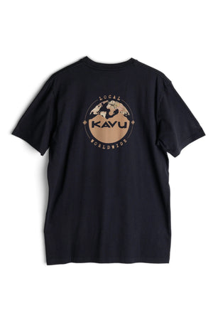KAVU Globalize Tee 圖案 T 恤 - Black KAVU