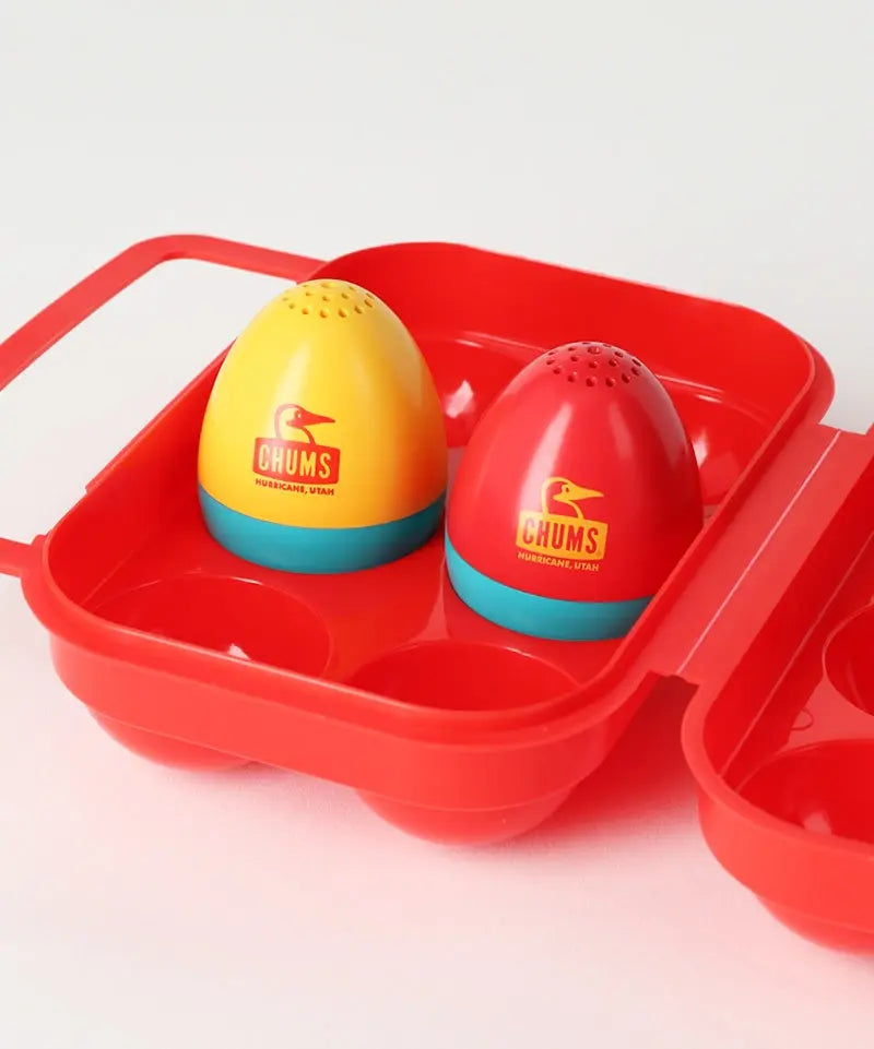 Chums Booby Egg Salt & Pepper 雞蛋收納盒(6格) 連蛋形調味瓶(2個) - 遠野倉庫 Yuenye Warehouse