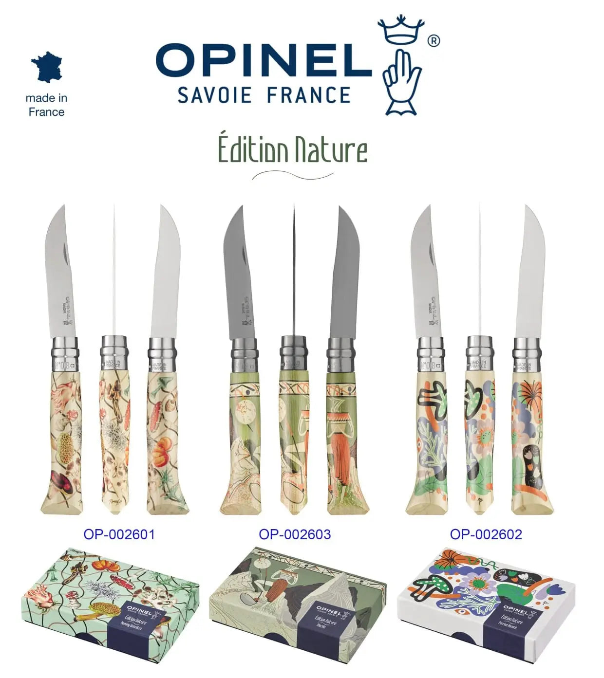 Opinel N08 Editon Nature 大自然限量版 尖頭摺刀 - 遠野倉庫 Yuenye Warehouse