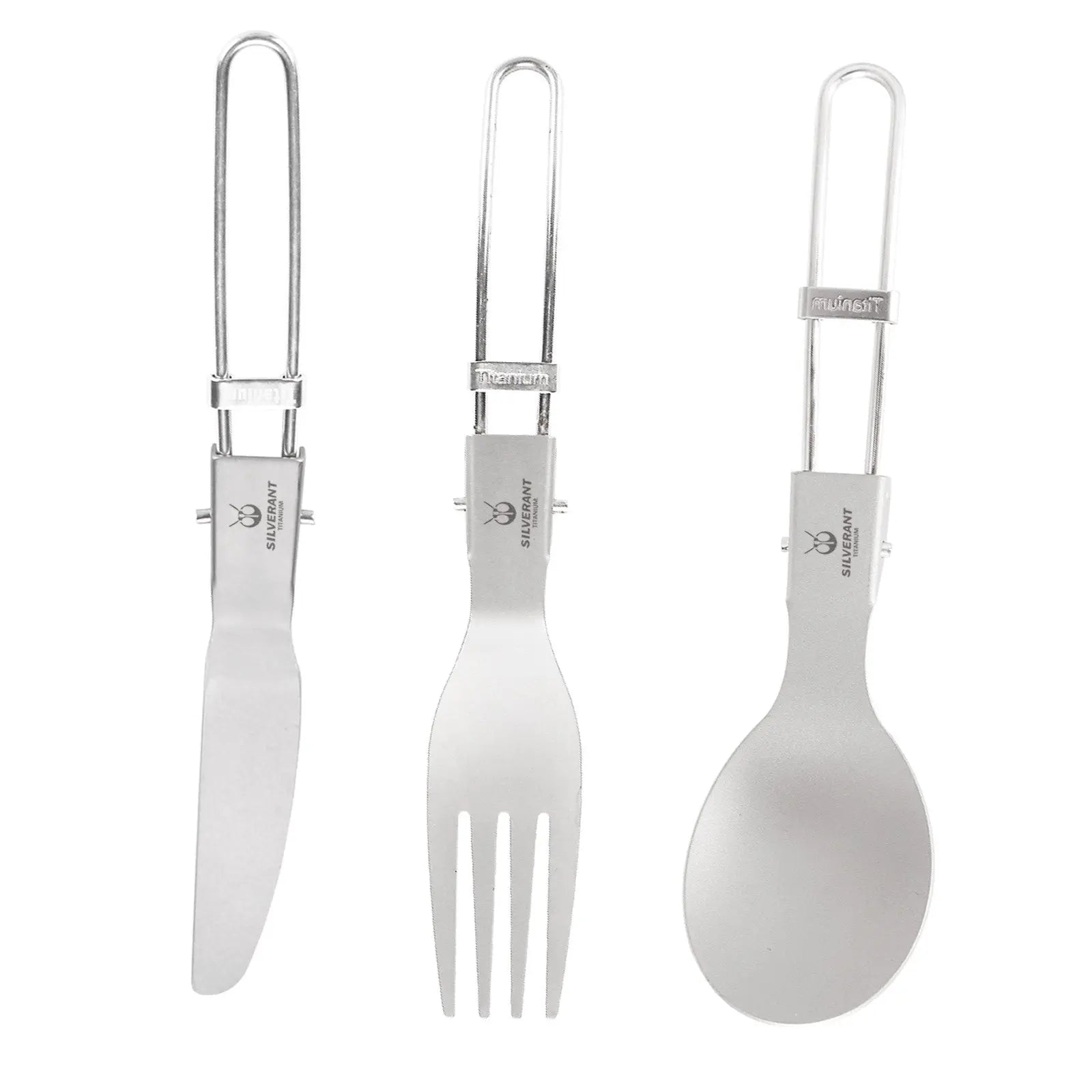 SilverAnt Titanium Cutlery Set 鈦金屬餐具三件套（刀、叉和勺） - 遠野倉庫 Yuenye Warehouse