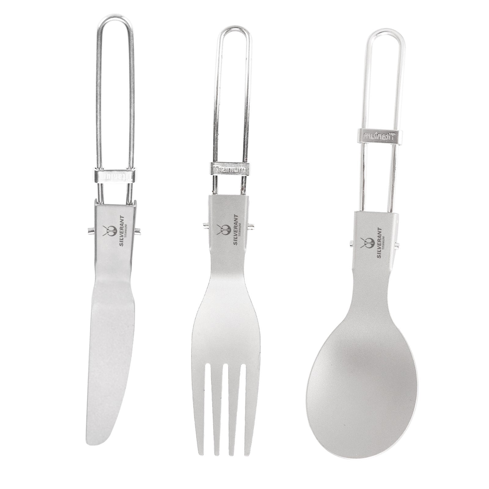 SilverAnt Titanium Cutlery Set 鈦金屬餐具三件套（刀、叉和勺）