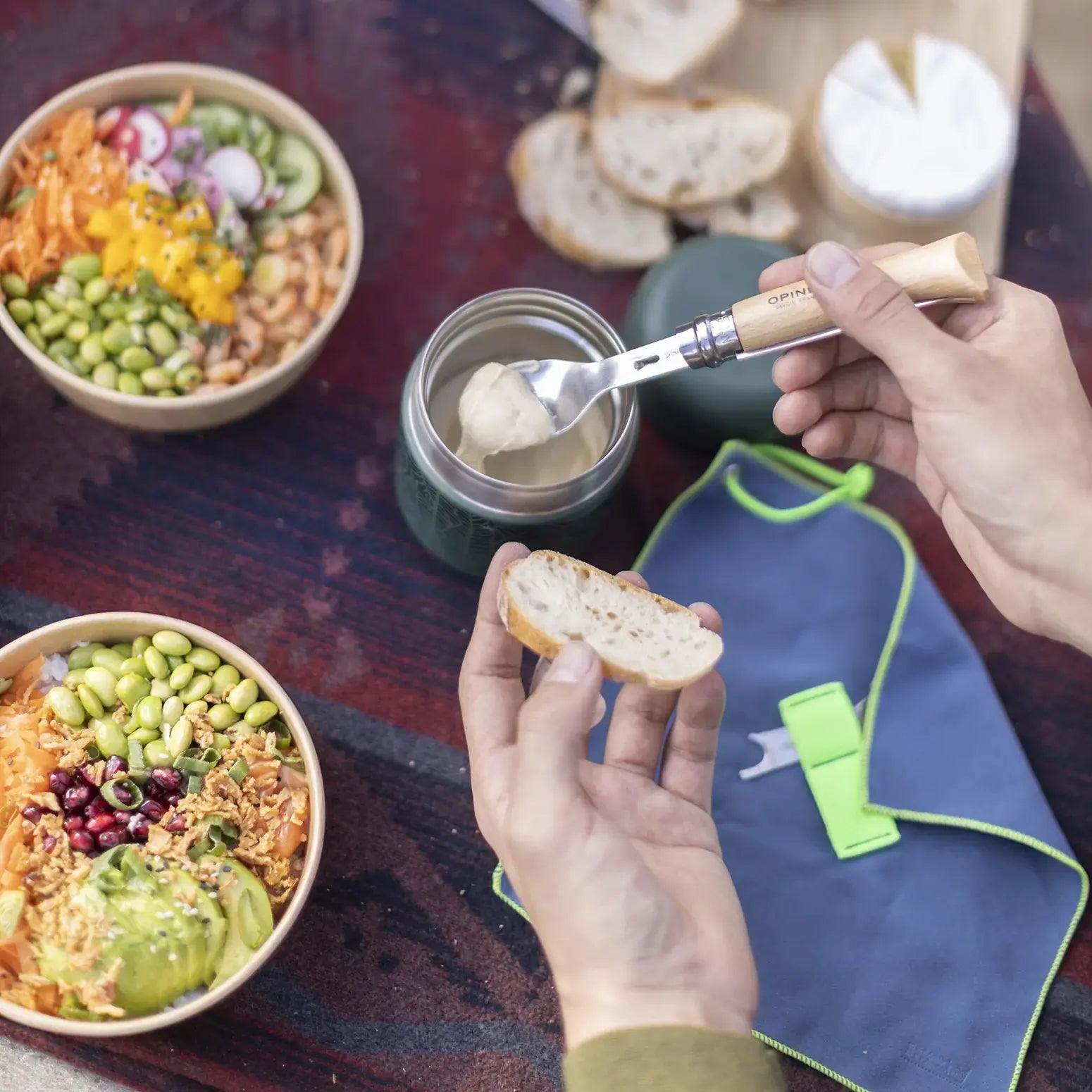 Opinel Picnic + Accessories set 游牧湯叉組(連8號摺刀)套裝 - 遠野倉庫 Yuenye Warehouse