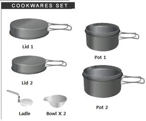 KOVEA Solo 2 Cookset 1-2人煮食炊具組合 - 遠野倉庫 Yuenye Warehouse