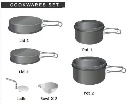 KOVEA Solo 2 Cookset 1-2人煮食炊具組合 - 遠野倉庫 Yuenye Warehouse
