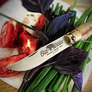 Antonini Old Bear® Classical Italian Olive stainless steel blade 意大利橄欖木柄摺刀 (不鏽鋼刀刃) - 遠野倉庫 Yuenye Warehouse