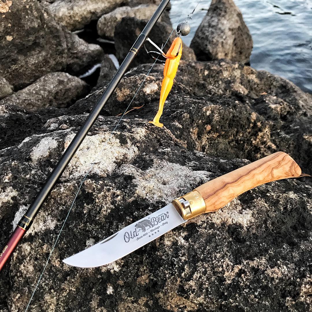 Antonini Old Bear® Classical Italian Olive stainless steel blade 意大利橄欖木柄摺刀 (不鏽鋼刀刃) - 遠野倉庫 Yuenye Warehouse