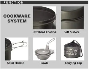 KOVEA Solo 2 Cookset 1-2人煮食炊具組合 - 遠野倉庫 Yuenye Warehouse