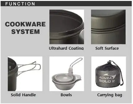 KOVEA Solo 2 Cookset 1-2人煮食炊具組合 - 遠野倉庫 Yuenye Warehouse