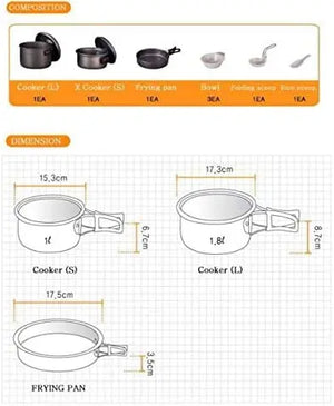 KOVEA Hard 2-3 Cookset 煮食炊具組合(2-3人) - 遠野倉庫 Yuenye Warehouse
