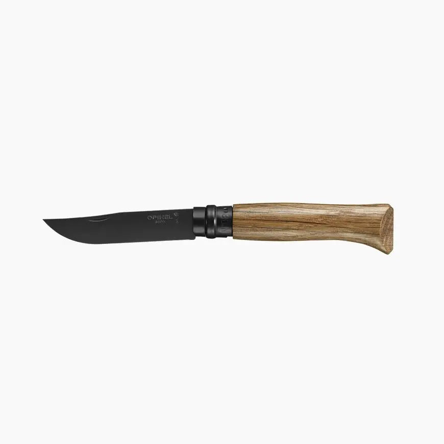 Opinel 傳統高級 不銹鋼尖頭摺刀 - N08 橡木 (全黑刃特別版) - 遠野倉庫 Yuenye Warehouse