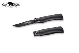Antonini Old Bear® Total Black Laminated with BLACK/SILVER collar 全鍍黑連黑扣/銀扣 (不鏽鋼刀刃) - 遠野倉庫 Yuenye Warehouse