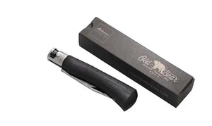 Antonini Old Bear® Total Black Laminated with BLACK/SILVER collar 全鍍黑連黑扣/銀扣 (不鏽鋼刀刃) - 遠野倉庫 Yuenye Warehouse