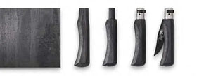 Antonini Old Bear® Total Black Laminated with BLACK/SILVER collar 全鍍黑連黑扣/銀扣 (不鏽鋼刀刃) - 遠野倉庫 Yuenye Warehouse