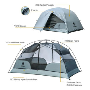 Onetigris Cosmitto Backpacking Tent 雙人自立營 深灰色 - 遠野倉庫 Yuenye Warehouse
