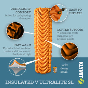 Klymit Insulated V Ultralite SL 單人超輕保溫充氣睡墊