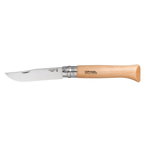 Opinel 傳統經典 不銹鋼尖頭摺刀 - N12 Stainless Steel 原木色 - 遠野倉庫 Yuenye Warehouse
