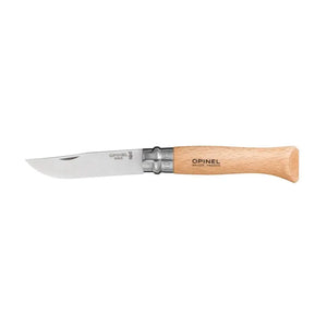 Opinel 傳統經典 不銹鋼尖頭摺刀 - N09 Stainless Steel 原木色 - 遠野倉庫 Yuenye Warehouse