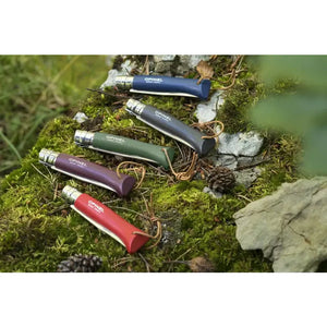 Opinel  不銹鋼尖頭摺刀 - N08 Bushwhacker 傳統色彩 (帶索繩) - 遠野倉庫 Yuenye Warehouse