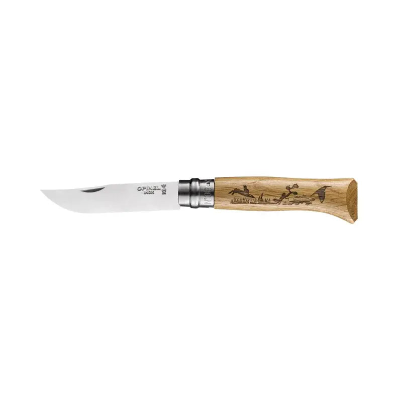 Opinel 特別版 不銹鋼尖頭摺刀 - N08 Animalia 野兔雕刻 - 遠野倉庫 Yuenye Warehouse