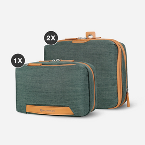 Nordace 旅行套裝組合：2x立方體收納包 + 1x旅行收納盥洗包