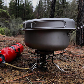 SilverAnt Large 2-Piece Titanium Pot & Pan Camping Cookware Set 大型 2 件套野營炊具套裝(2100ml鈦鍋、煎pan)