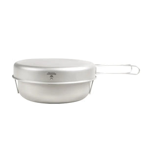 SilverAnt Large 2-Piece Titanium Pot & Pan Camping Cookware Set 大型 2 件套野營炊具套裝(2100ml鈦鍋、煎pan) - 遠野倉庫 Yuenye Warehouse