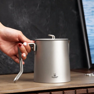SilverAnt Titanium Pour Over Short Spout Kettle with Filter 900ml 鈦水壺(含過濾器) - 遠野倉庫 Yuenye Warehouse