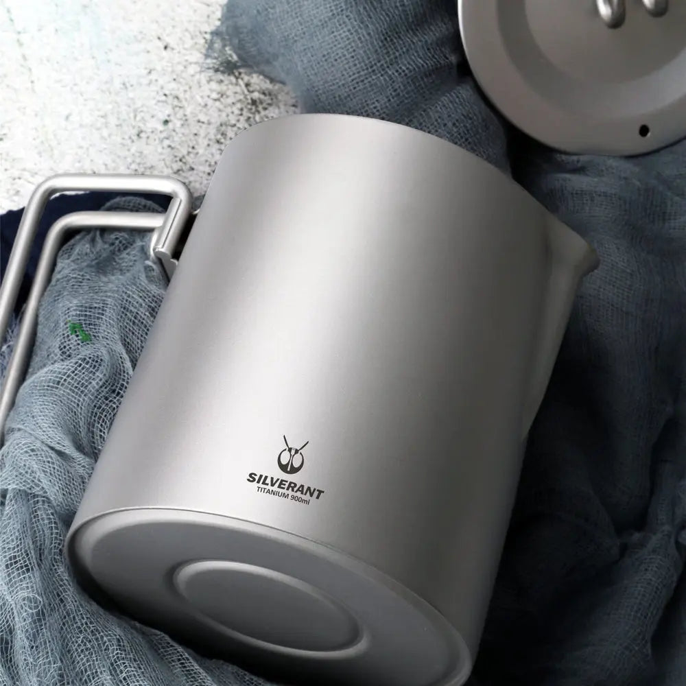 SilverAnt Titanium Pour Over Short Spout Kettle with Filter 900ml 鈦水壺(含過濾器) - 遠野倉庫 Yuenye Warehouse
