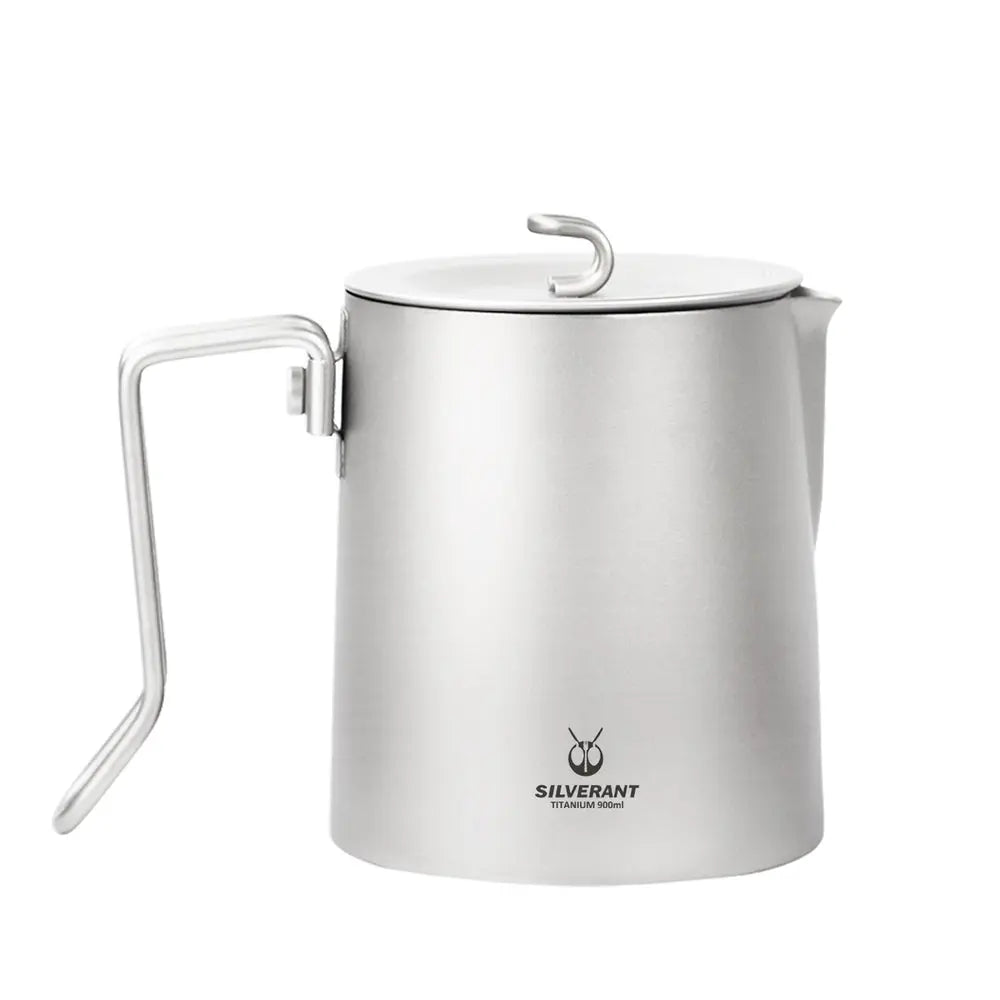 SilverAnt Titanium Pour Over Short Spout Kettle with Filter 900ml 鈦水壺(含過濾器) - 遠野倉庫 Yuenye Warehouse