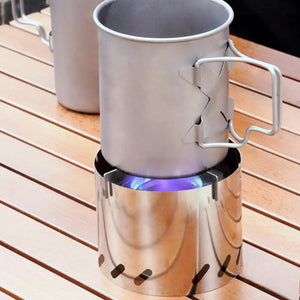 SilverAnt Titanium Multi-fuel Stove with Wind Shield and Cross Stand 鈦酒精爐頭連爐架擋風板套裝 - 遠野倉庫 Yuenye Warehouse