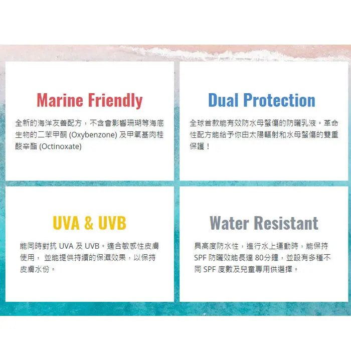 Safe Sea Anti-jellyfish Sting Protective Lotion | SPF50+ | Jellyfish & Sea Lice Prevention Sunscreen 防水母螫傷SPF50+防曬乳(海洋友善配方) - 遠野倉庫 Yuenye Warehouse