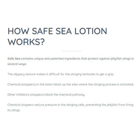 Safe Sea Anti-jellyfish Sting Protective Lotion | SPF50+ | Jellyfish & Sea Lice Prevention Sunscreen 防水母螫傷SPF50+防曬乳(海洋友善配方)