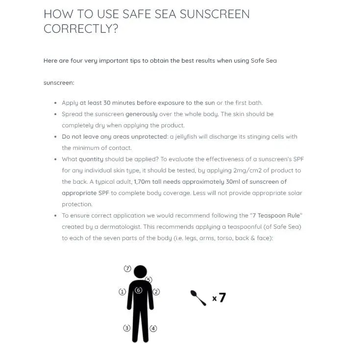 Safe Sea Anti-jellyfish Sting Protective Lotion | SPF50+ | Jellyfish & Sea Lice Prevention Sunscreen 防水母螫傷SPF50+防曬乳(海洋友善配方) - 遠野倉庫 Yuenye Warehouse