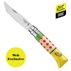 Opinel N08 2022環法自行車賽限量版 Les Maillots 尖頭摺刀/角樹刀柄 OP-002492 - 遠野倉庫 Yuenye Warehouse