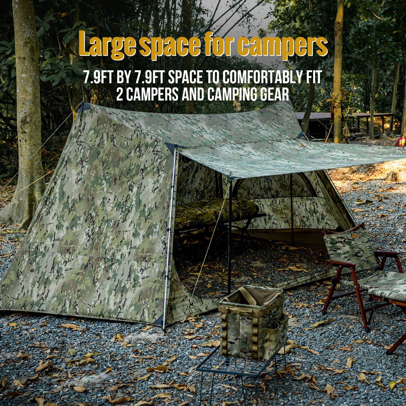 【預訂】SOLO HOMESTEAD Camping Tent （Limited Multicam edition-70D nylon)  野外軍幕野營帳【迷彩限量版】