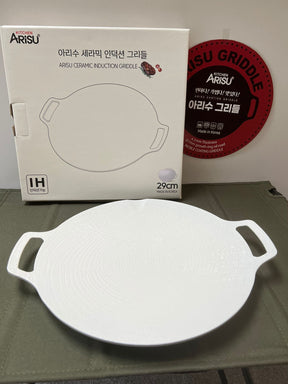 Arisu Casting Griddle 29cm (IH) 不沾年輪燒烤盤 (電磁爐適用) 白色/黑色
